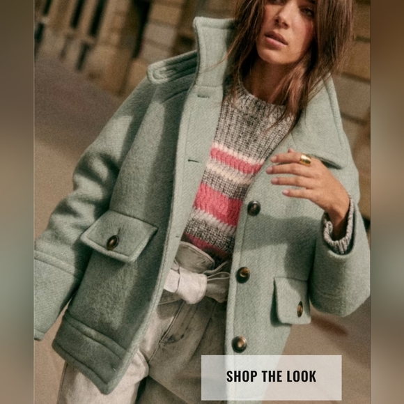 Sezane Léo Wool Short Coat - Picture 2 of 12